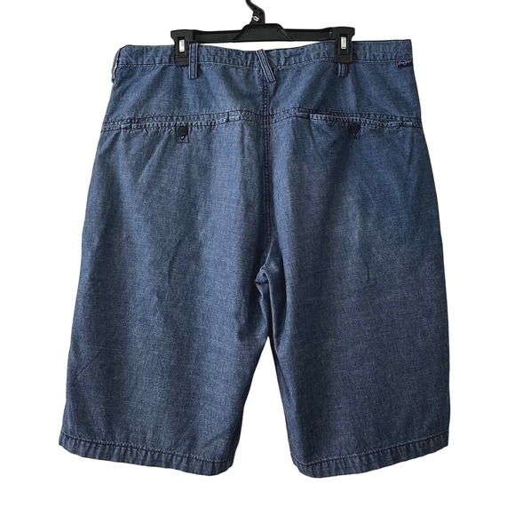 Sean John Mens Jean Shorts Size 40 Blue Wash Denim Loose Fit Wide Leg Streetwear - Picture 3 of 8